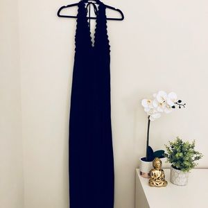 For Love & Lemons Black Daisy Formal Maxi Dress